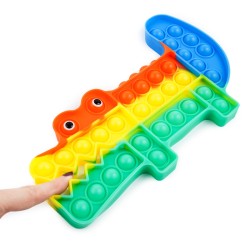 Popit tęczowy krokodyl