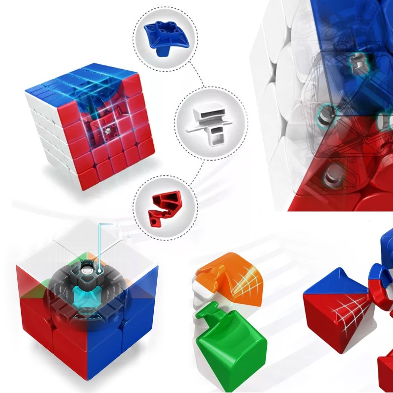 Kostka logiczna MoYu 4x4x4 magnetyczna stickerless z podstawką