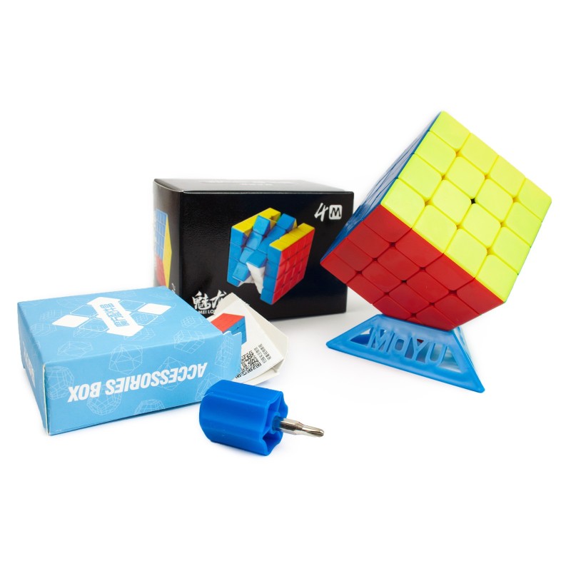 Kostka logiczna MoYu 4x4x4 magnetyczna stickerless z podstawką