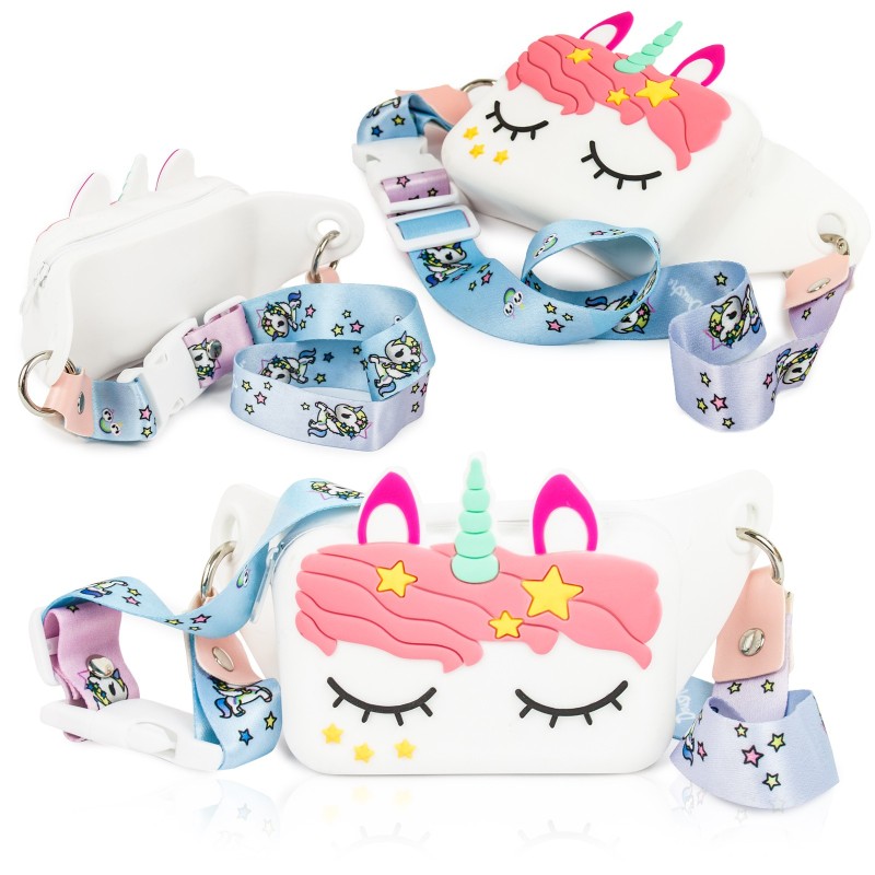 Torebka nerka jednorożec fidget różowa