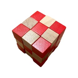 Drewniana kostka wąż 3D łamigłówka logiczna 1 szt.