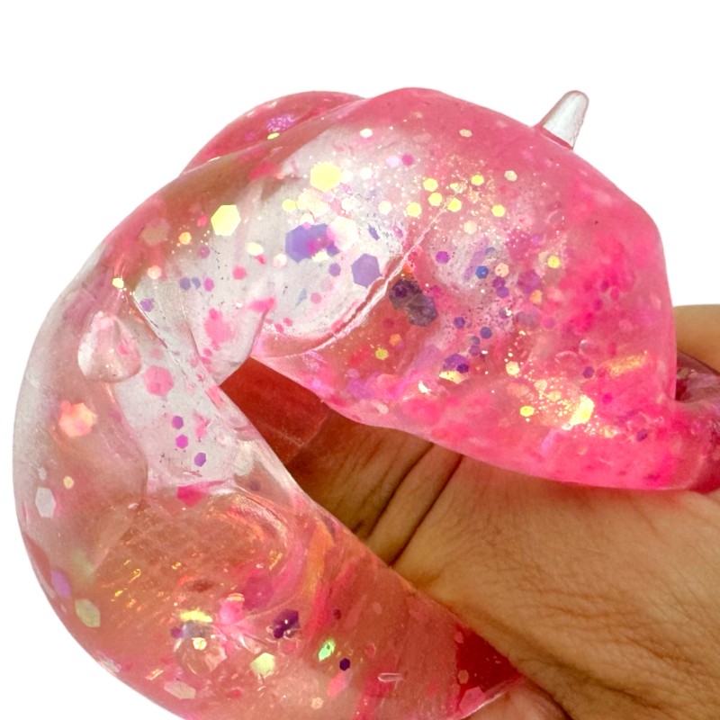 Gniotek Sensoryczny GEL KOTEK Kocia Łapka brokatowy