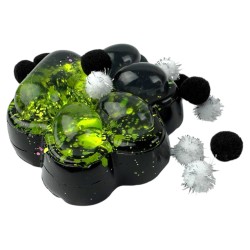 Gniotek łapka czarna galaxy z kolorowym brokatem