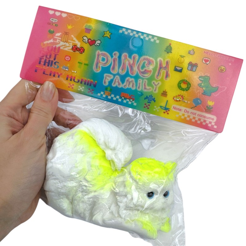 Gniotek taba squishy duży biały kot JUMBO