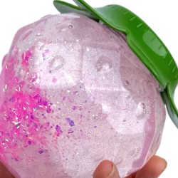 Glitterowy slime w truskawkowym słoiczku Duża Truskawka