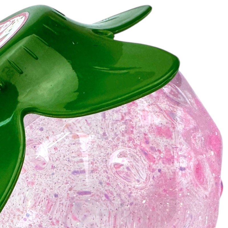 Glitterowy slime w truskawkowym słoiczku Duża Truskawka