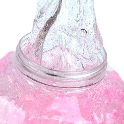 Glitterowy slime w truskawkowym słoiczku Duża Truskawka