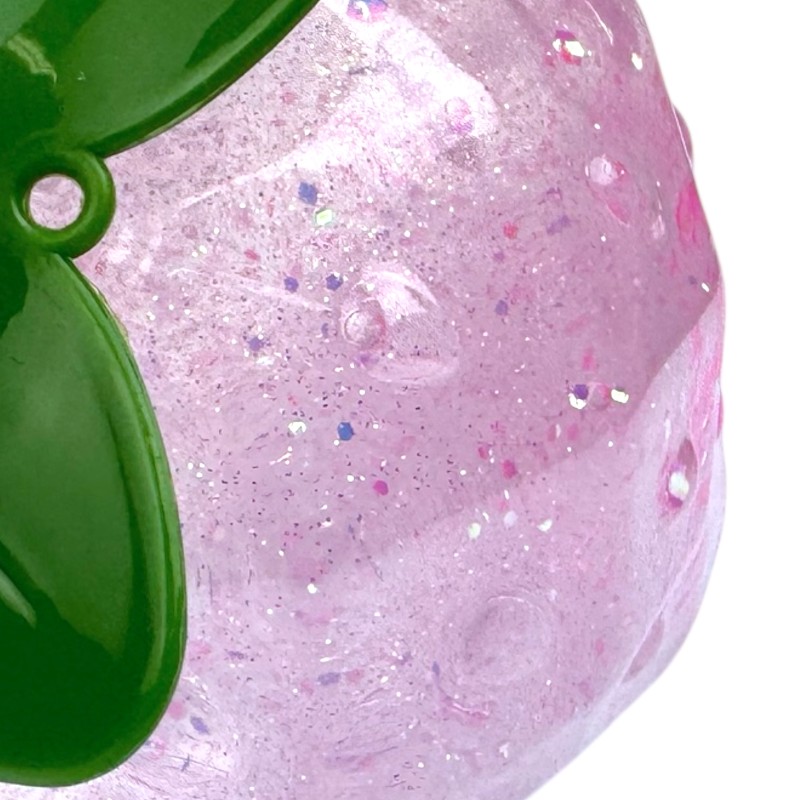 Glitterowy slime w truskawkowym słoiczku Duża Truskawka