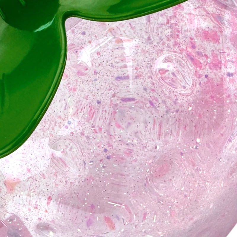 Glitterowy slime w truskawkowym słoiczku Duża Truskawka