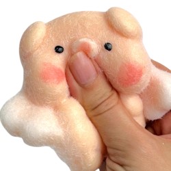 Gniotek Świnka Prosiaczek Sensoryczny Aniołek z włoskami