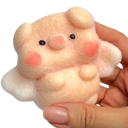 Gniotek Świnka Prosiaczek Sensoryczny Aniołek z włoskami