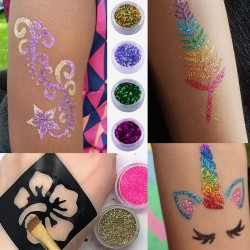 copy of Zestaw do robienia tatuaży Tatuaże brokatowe BROKATY Tattoo Glitter Kit