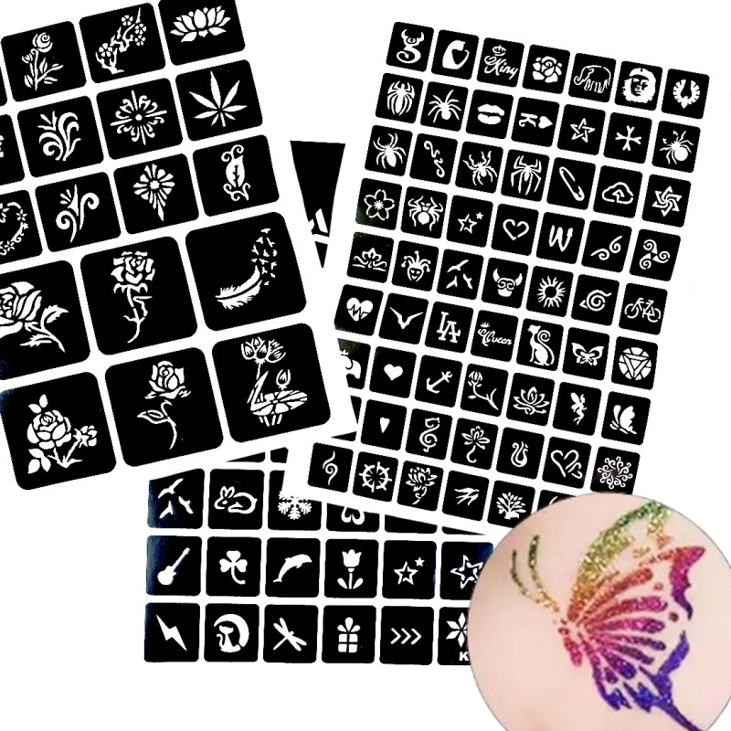 copy of Zestaw do robienia tatuaży Tatuaże brokatowe BROKATY Tattoo Glitter Kit