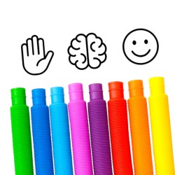 Pop Tube Rurka Zabawka Sensoryczna 14cm 8 sztuk