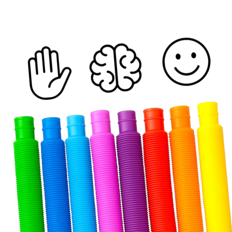 Pop Tube Rurka Zabawka Sensoryczna 14cm 8 sztuk