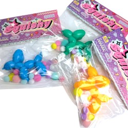 Gniotek Taba piesek balonik z pomponikami 7x6cm