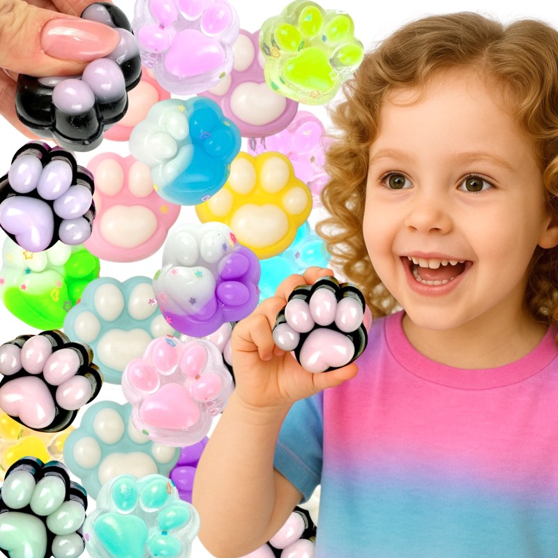 Zestaw 20 Gniotków Kocia Łapka z Saszetką