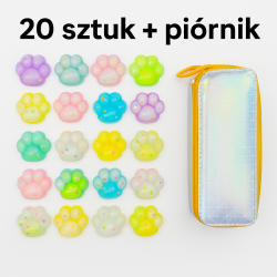 Zestaw 20 Gniotków Kocia Łapka z Saszetką