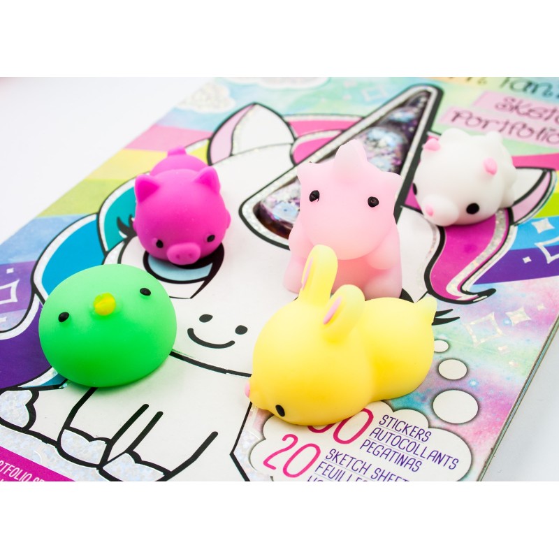 ZESTAW MOCHI 20szt. GNIOTKI SENSORYCZNE Przyjaciele + SASZETKA