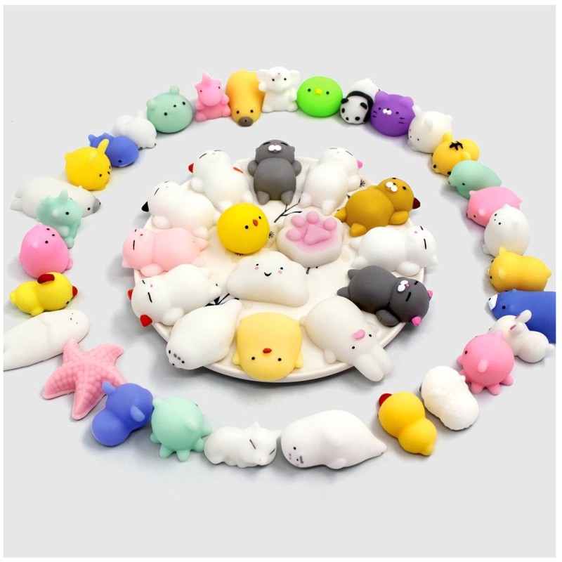 ZESTAW MOCHI 20szt. GNIOTKI SENSORYCZNE Przyjaciele + SASZETKA