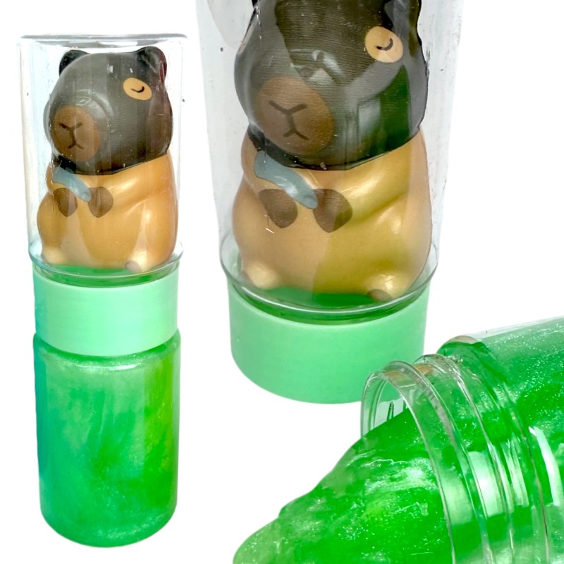 Slime z gniotkiem kapibara 1 sztuka różowy