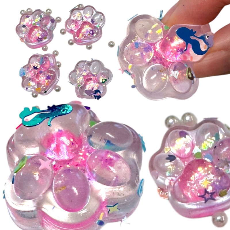 Gniotek Łapka Brokatowa Zestaw 4 Sztuki