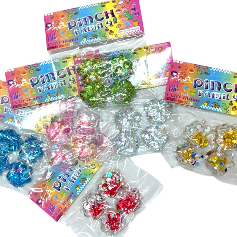 Gniotek Łapka Brokatowa Zestaw 4 Sztuki