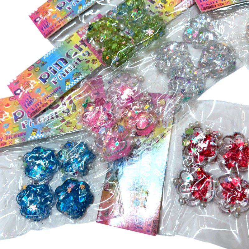 Gniotek Łapka Brokatowa Zestaw 4 Sztuki