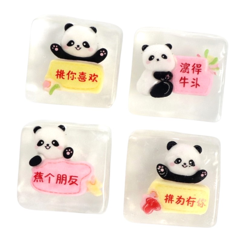 Gniotki Squishy z Pandami 4 Sztuki Kawaii