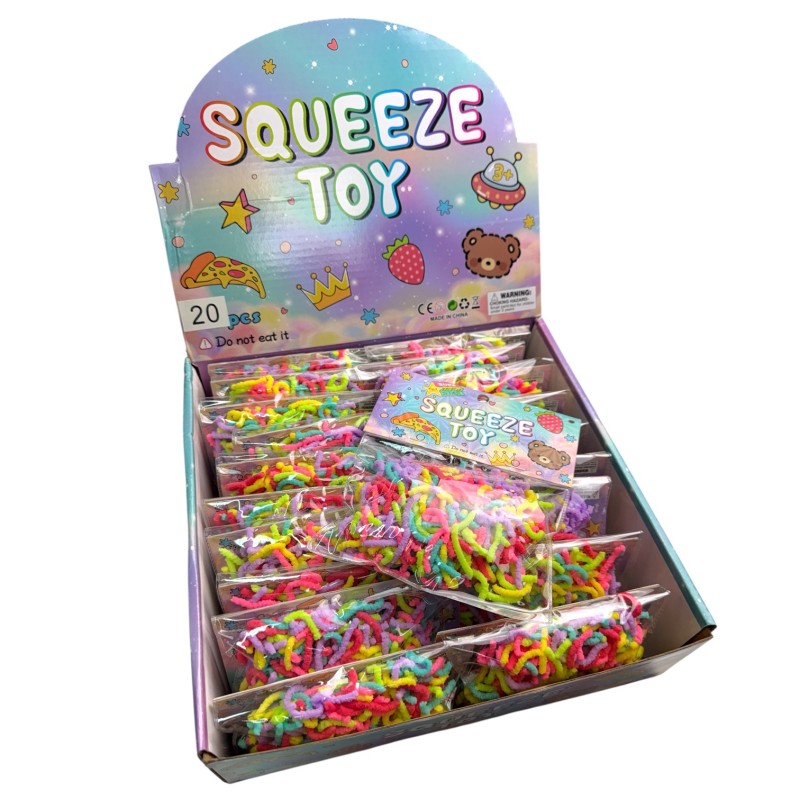 Neonowe Robaczki Sensoryczne Squeeze Toy 1 szt.