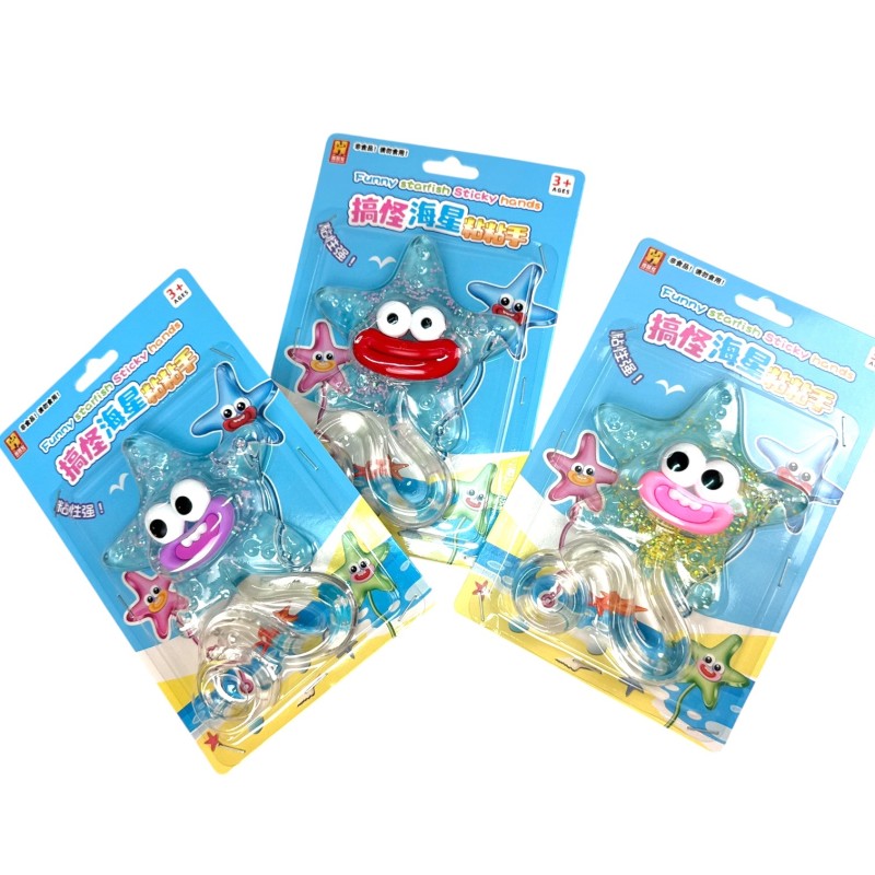 Gniotek Sticky Starfish rozgwiazda z przyssawką i linką 1 szt.