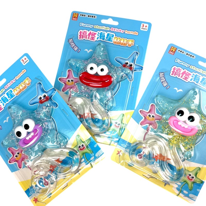 Gniotek Sticky Starfish rozgwiazda z przyssawką i linką 1 szt.