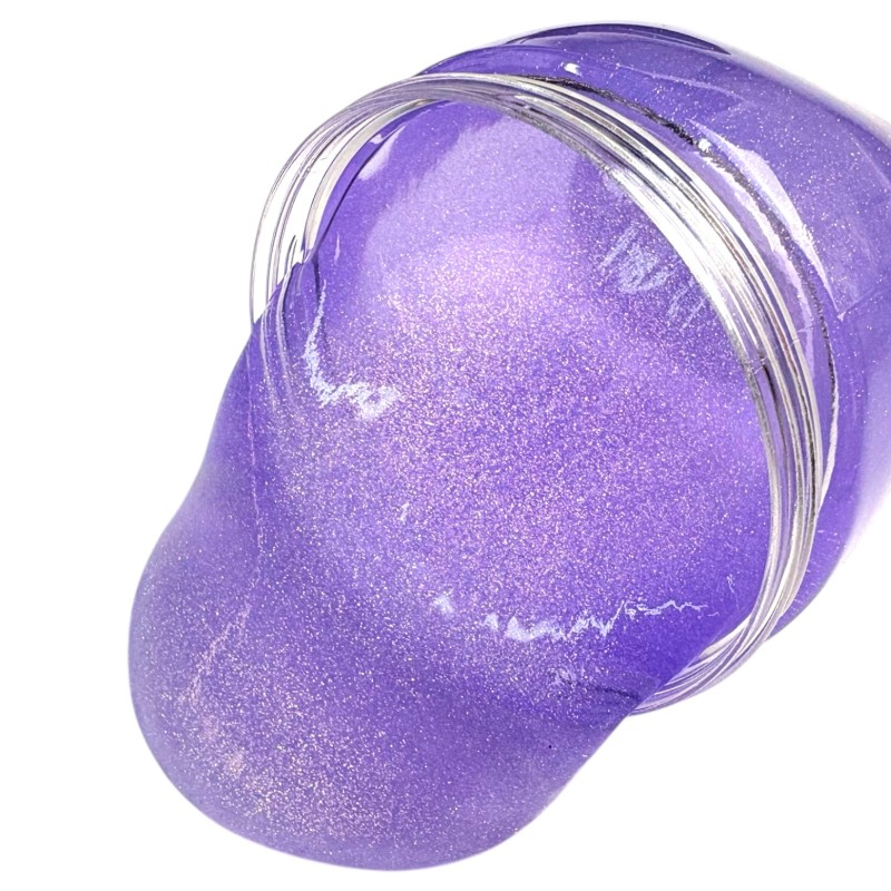 Slime Galaxy fioletowy brokatowy w słoiku masa sensoryczna 1 szt.