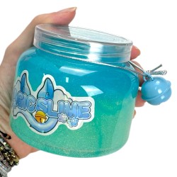 Slime z dzwoneczkiem pastelowo tęczowy zestaw 3 sztuki