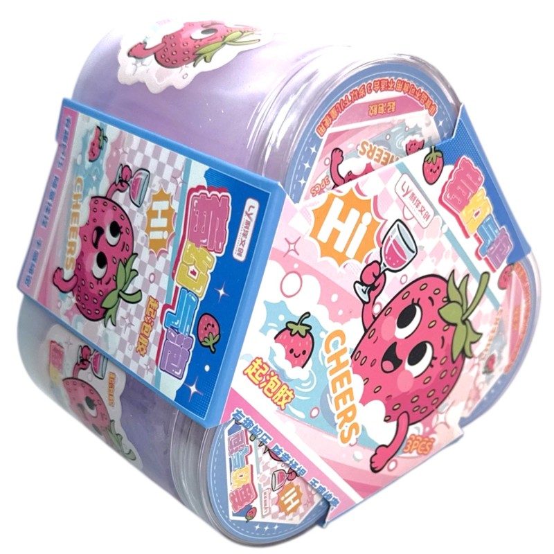 Slime pachnący truskawkowy 3 szt transparentny 250 ml