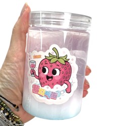 Slime pachnący truskawkowy 3 szt transparentny 250 ml