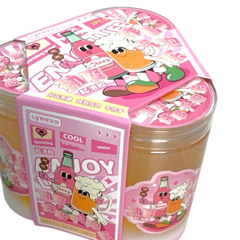 Slime pachnący kawaii zestaw 3x250 ml w słoiczkach