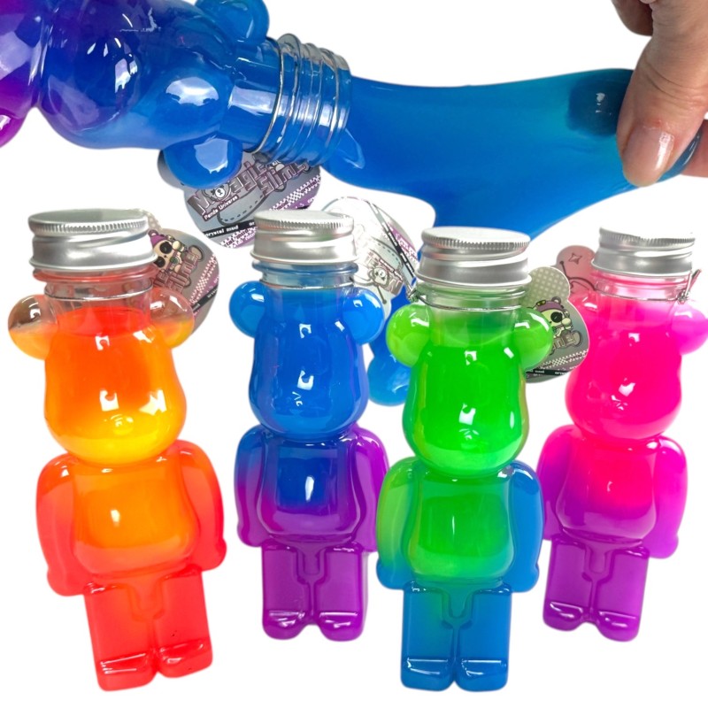 Masa sensoryczna Slime miś zestaw 4 kolorowych sztuk