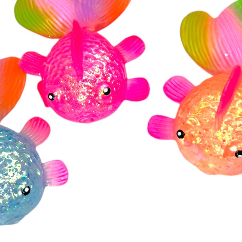 Gniotek ryba gel brokatowy slow rising 10 cm 1 sztuka