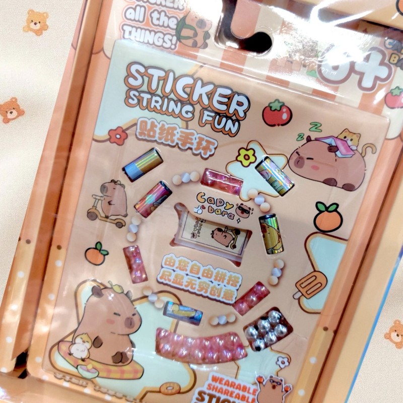 Kapibara Sticker Fun zestaw kreatywny bransoletki z naklejkami 140 szt.