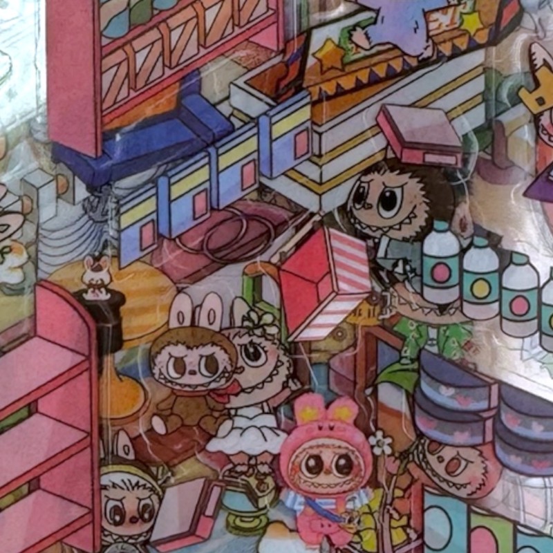 Wyklejanka antystresowa Domki Scenki 5D RoomBox Labu 360 naklejek 6 scen