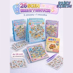 Zestaw kreatywny Domki – scenki z naklejkami mozaikowymi