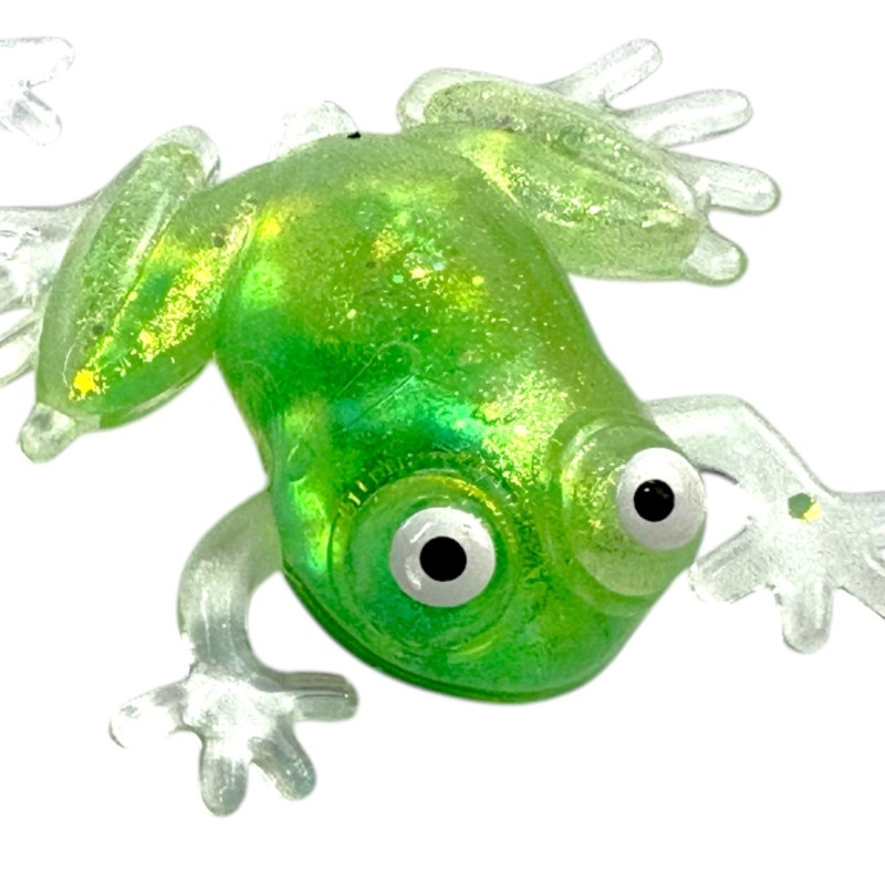 Gniotek żabka antystresowa z wodnym brokatem 1 szt.