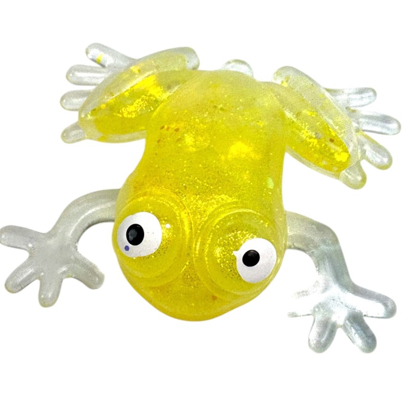 Gniotek żabka antystresowa z wodnym brokatem 1 szt.