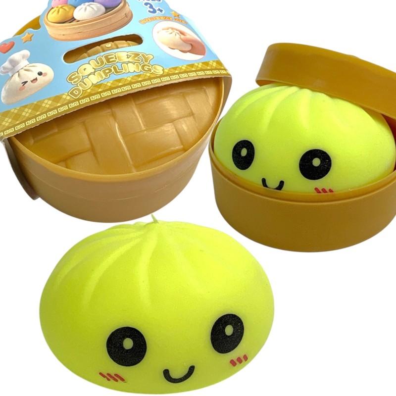 Gniotek antystresowy pierożek dumpling w pudełku 1 szt duży 10 cm