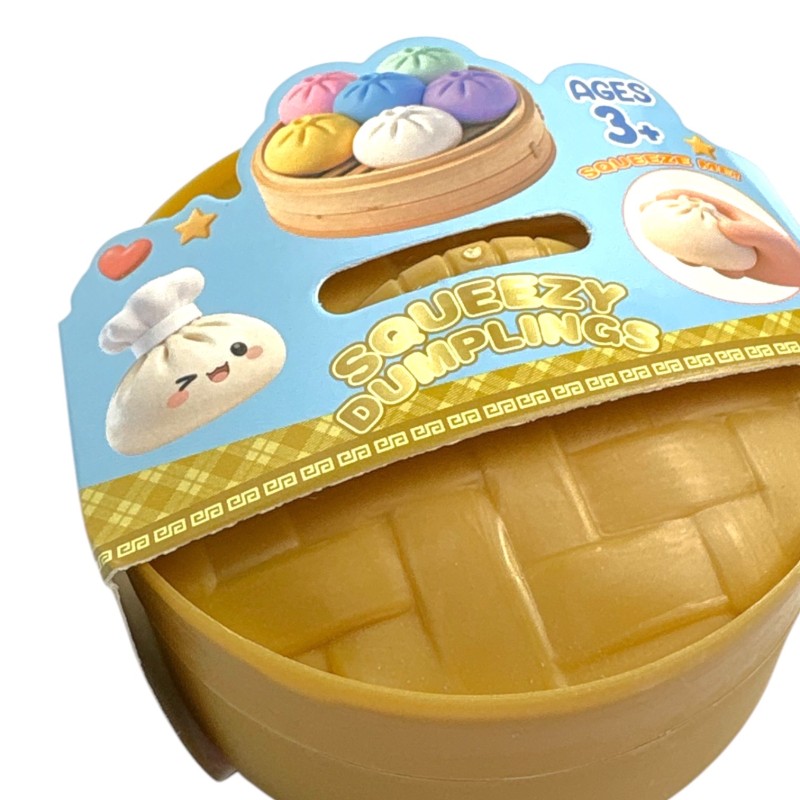 Gniotek antystresowy pierożek dumpling w pudełku 1 szt duży 10 cm