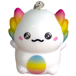 Gniotek squishy aksolotl 1 szt. piankowy brelok antystresowy