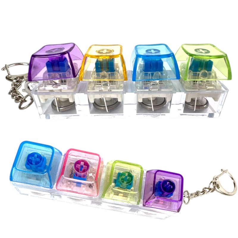 Kliker Brelok fidget Klawiatura LED RGB Clicker Antystresowy