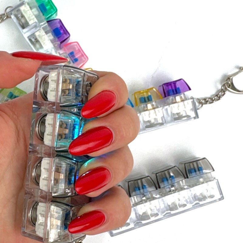 Kliker Brelok fidget Klawiatura LED RGB Clicker Antystresowy