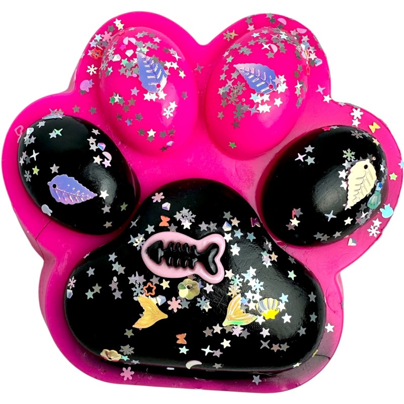 Gniotek antystresowy Kocia Łapka Jumbo różowa 17x15x6 cm